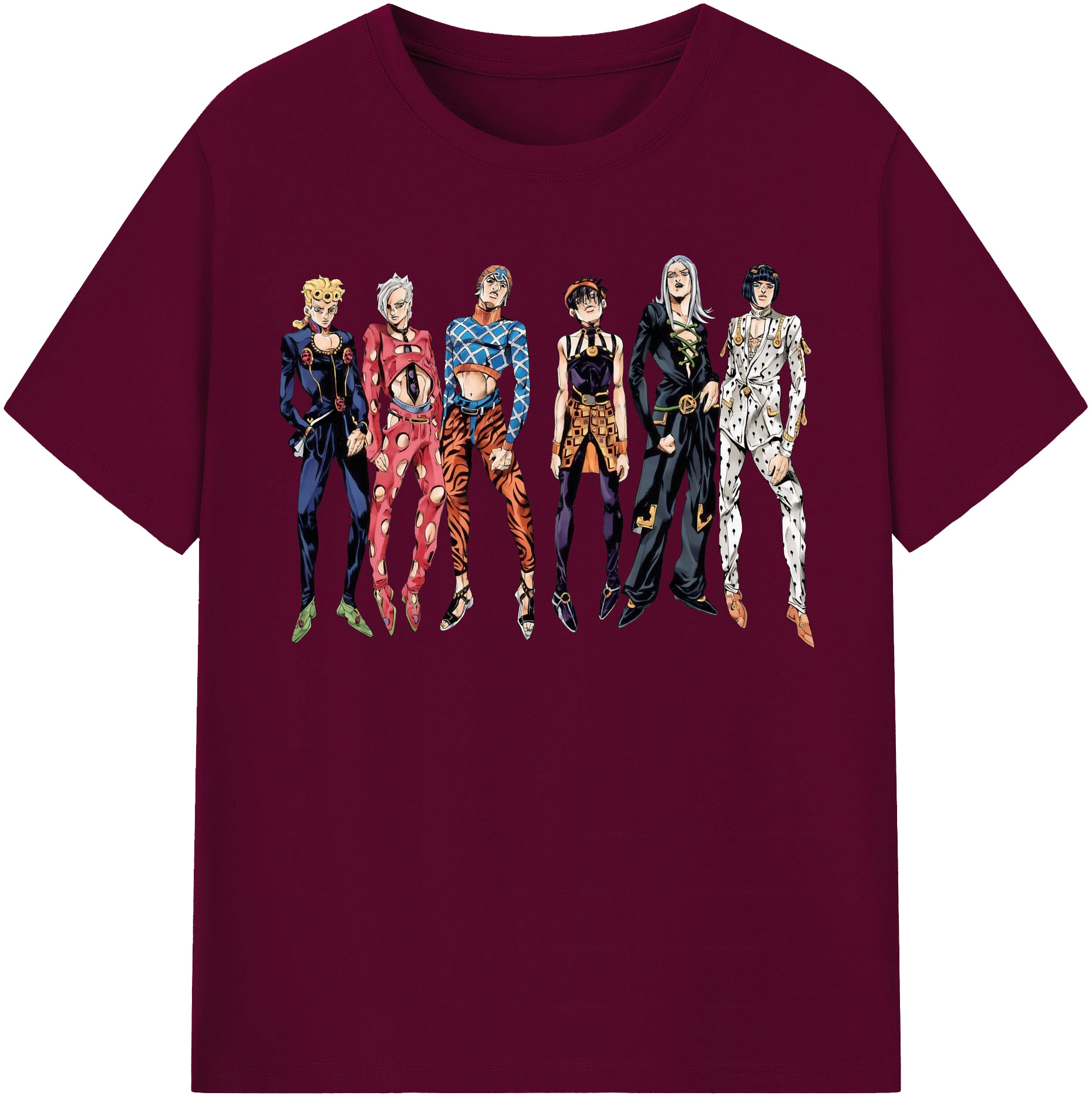 （画像用） ジョジョの奇妙な冒険 JoJo's Bizarre Adventure レディースカジュアルプリントTシャツ（綿100％）